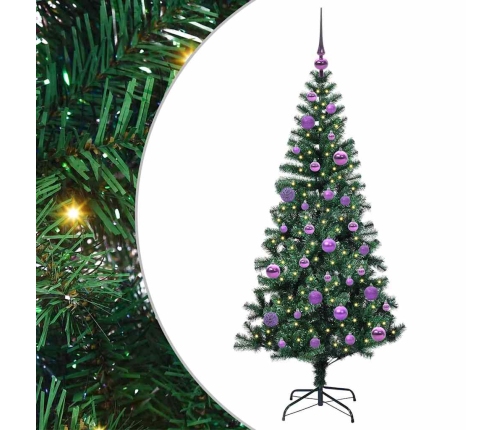 Mākslīgais Led Ziemassvētku Eglīte Zaļa 150Cm Pvc Un Metāls Vidaxl