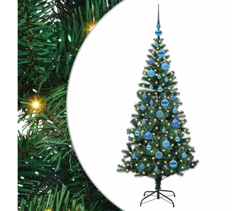 Mākslīgais Led Ziemassvētku Eglīte Zaļa 150Cm Pvc Un Metāls Vidaxl