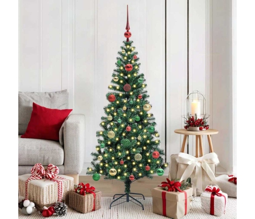 Mākslīgais Led Ziemassvētku Eglīte Zaļa 150Cm Pvc Un Metāls Vidaxl