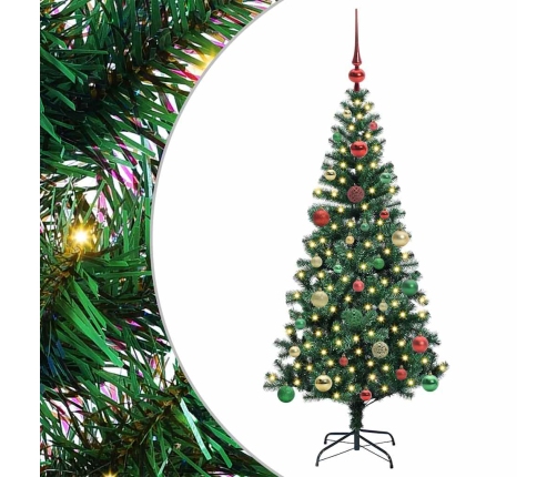 Mākslīgais Led Ziemassvētku Eglīte Zaļa 150Cm Pvc Un Metāls Vidaxl