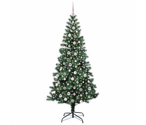 Mākslīgais Led Ziemassvētku Eglīte Zaļa 240Cm Pvc Un Metāls Vidaxl