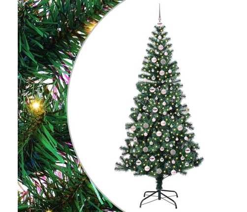 Mākslīgais Led Ziemassvētku Eglīte Zaļa 240Cm Pvc Un Metāls Vidaxl