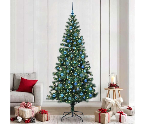 Mākslīgais Led Ziemassvētku Eglīte Zaļa 240Cm Pvc Un Metāls Vidaxl