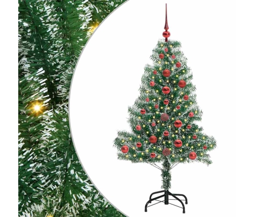 Mākslīgā Ziemassvētku Egle, Sniedziņu Klāta Ar Led Gaismu Vidaxl