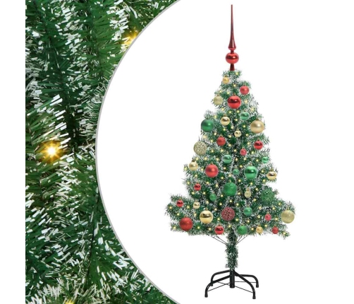 Mākslīgā Ziemassvētku Egle, Sniedziņu Klāta Ar Led Gaismu Vidaxl