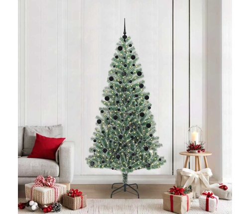 Mākslīgā Ziemassvētku Egle, Sniedziņu Klāta Ar Led Gaismu Vidaxl