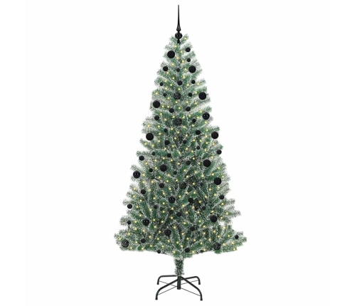 Mākslīgā Ziemassvētku Egle, Sniedziņu Klāta Ar Led Gaismu Vidaxl