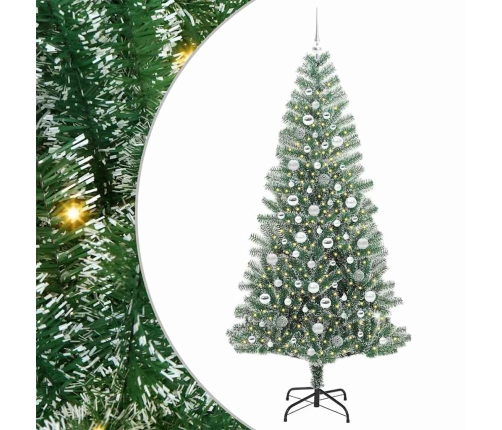 Mākslīgā Ziemassvētku Egle, Sniedziņu Klāta Ar Led Gaismu Vidaxl