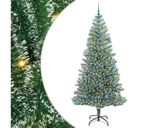 Mākslīgā Ziemassvētku Egle, Sniedziņu Klāta Ar Led Gaismu Vidaxl