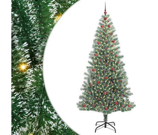 Mākslīgā Ziemassvētku Egle, Sniedziņu Klāta Ar Led Gaismu Vidaxl