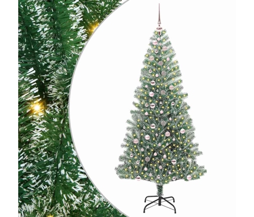 Mākslīgā Ziemassvētku Egle, Sniedziņu Klāta Ar Led Gaismu Vidaxl