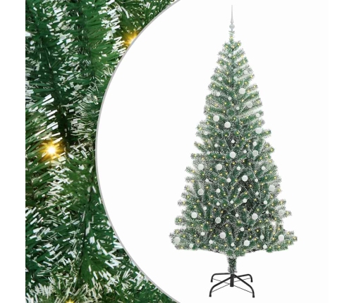 Mākslīgā Ziemassvētku Egle, Sniedziņu Klāta Ar Led Gaismu Vidaxl