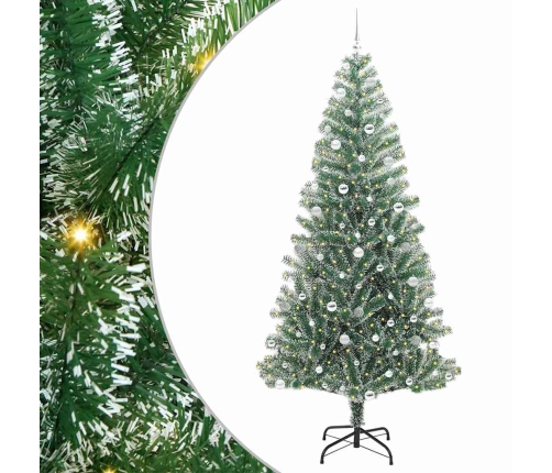 Mākslīgā Ziemassvētku Egle, Sniedziņu Klāta Ar Led Gaismu Vidaxl