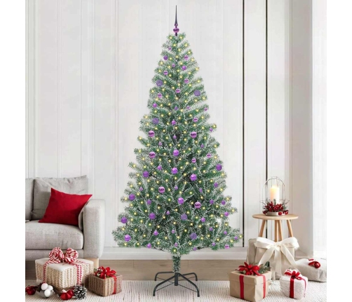 Mākslīgā Ziemassvētku Egle, Sniedziņu Klāta Ar Led Gaismu Vidaxl