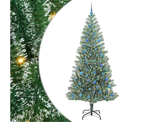 Mākslīgā Ziemassvētku Egle, Sniedziņu Klāta Ar Led Gaismu Vidaxl