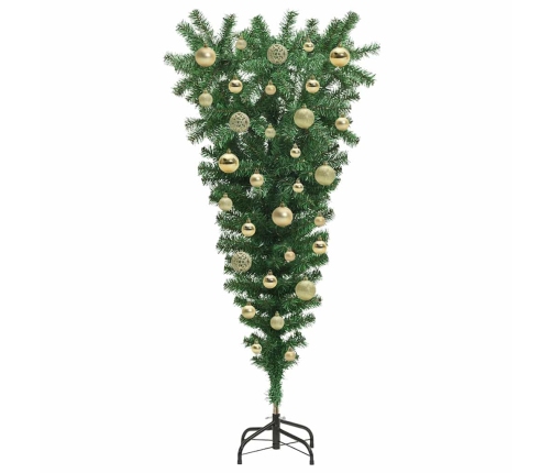 Apgriezts Mākslīgais Priekšlaicīgs Ziemassvētku Koks Ar Bumbiņu Komplektu Vidaxl