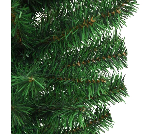 Apgriezts Mākslīgais Iepriekš Izgaismots Ziemassvētku Koks Ar Bumbiņu Komplektu Vidaxl