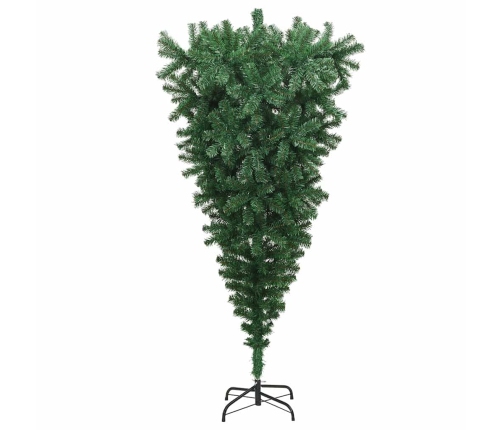 Apgrieztais Mākslīgais Iepriekš Apgaismotais Ziemassvētku Koks Ar Bumbu Komplektā Vidaxl