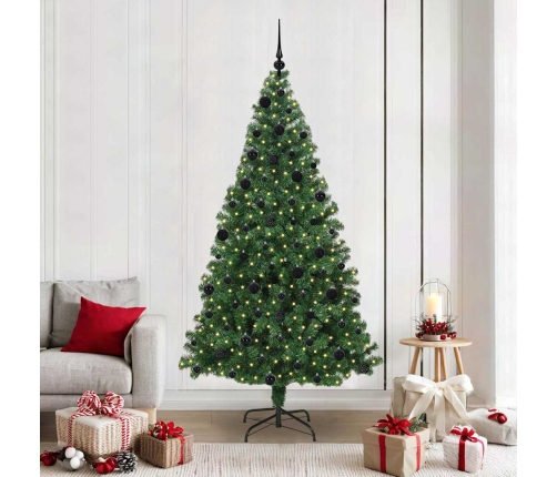 Mākslīgā Ziemassvētku Eglīte Su 300 Led Ar Statīvu Zaļa 210 Cm Vidaxl