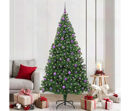 Mākslīgā Ziemassvētku Eglīte Su 300 Led Ar Statīvu Zaļa 210 Cm Vidaxl