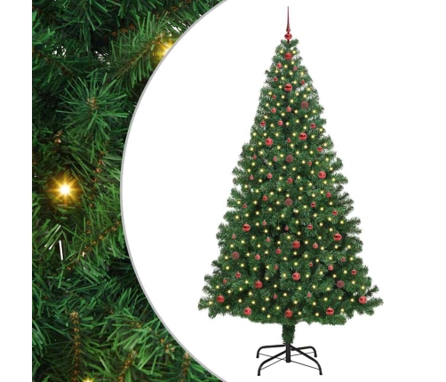 Mākslīgā Ziemassvētku Eglīte Su 300 Led Ar Statīvu Zaļa 240 Cm Vidaxl