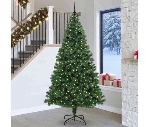 Mākslīgā Ziemassvētku Eglīte Su 300 Led Ar Statīvu Zaļa 240 Cm Vidaxl