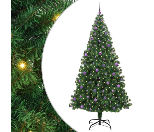 Mākslīgā Ziemassvētku Eglīte Su 300 Led Ar Statīvu Zaļa 240 Cm Vidaxl