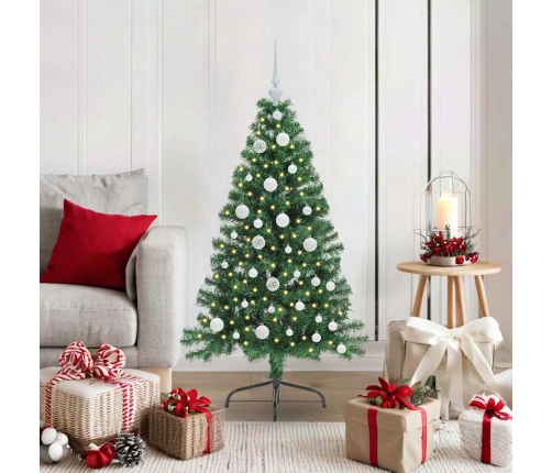 Mākslīgais Iepriekš Apgaismotais Ziemassvētku Koks Zaļa 120 Cm Vidaxl
