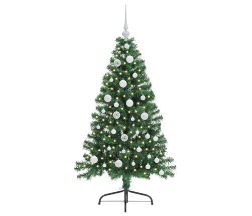 Mākslīgais Iepriekš Apgaismotais Ziemassvētku Koks Zaļa 120 Cm Vidaxl