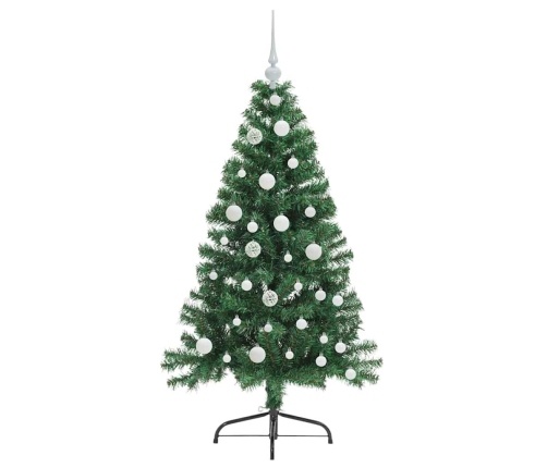 Mākslīgais Iepriekš Apgaismotais Ziemassvētku Koks Zaļa 120 Cm Vidaxl