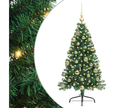 Mākslīgais Led Ziemassvētku Eglīte Su 150 Led Zaļa 120 Cm Pvc Vidaxl