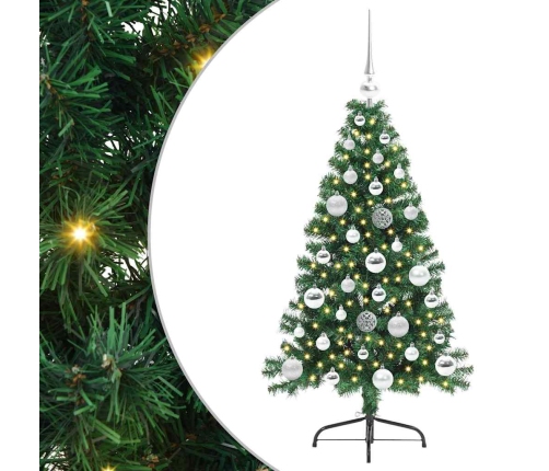 Mākslīgais Iepriekš Apgaismotais Ziemassvētku Koks Zaļa 120 Cm Vidaxl