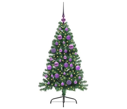 Mākslīgais Iepriekš Apgaismotais Ziemassvētku Koks Zaļa 120 Cm Vidaxl