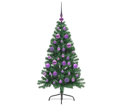 Mākslīgais Iepriekš Apgaismotais Ziemassvētku Koks Zaļa 120 Cm Vidaxl