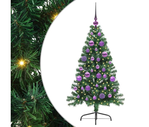 Mākslīgais Iepriekš Apgaismotais Ziemassvētku Koks Zaļa 120 Cm Vidaxl