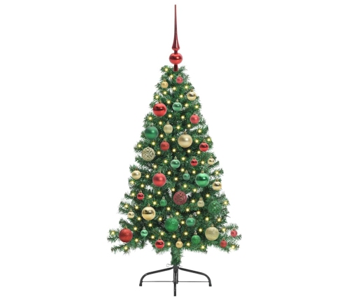 Mākslīgais Led Ziemassvētku Eglīte Su 150 Led Zaļa 120 Cm Pvc Vidaxl