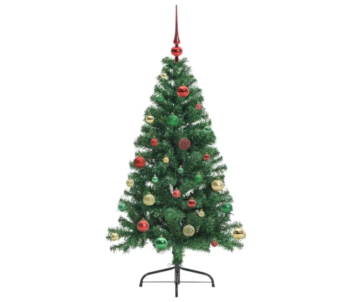 Mākslīgais Iepriekš Apgaismotais Ziemassvētku Koks Zaļa 150 Cm Vidaxl