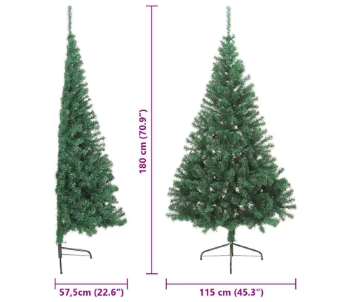 Mākslīgais Iepriekš Apgaismotais Ziemassvētku Koks Zaļa 180 Cm Vidaxl