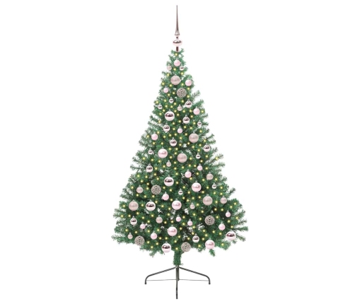 Mākslīgais Led Ziemassvētku Eglīte Su 300 Led Zaļa 180 Cm Pvc Vidaxl