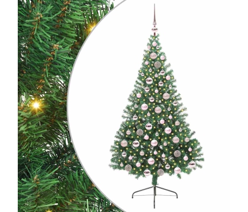 Mākslīgais Led Ziemassvētku Eglīte Su 300 Led Zaļa 180 Cm Pvc Vidaxl