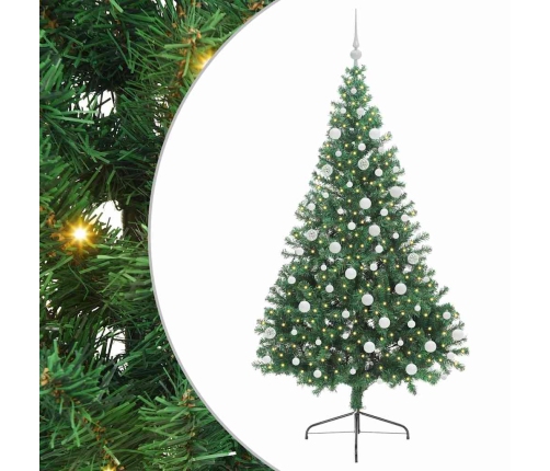 Mākslīgais Led Ziemassvētku Eglīte Su 300 Led Zaļa 180 Cm Pvc Vidaxl