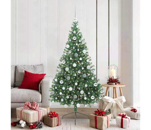 Mākslīgais Led Ziemassvētku Eglīte Su 300 Led Zaļa 180 Cm Pvc Vidaxl