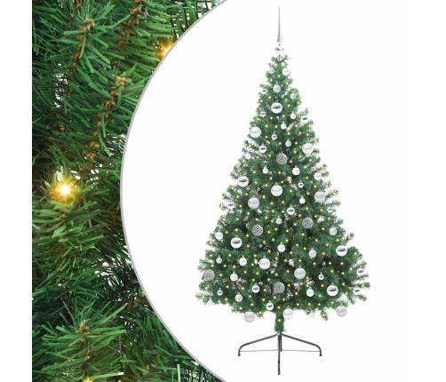 Mākslīgais Led Ziemassvētku Eglīte Su 300 Led Zaļa 180 Cm Pvc Vidaxl