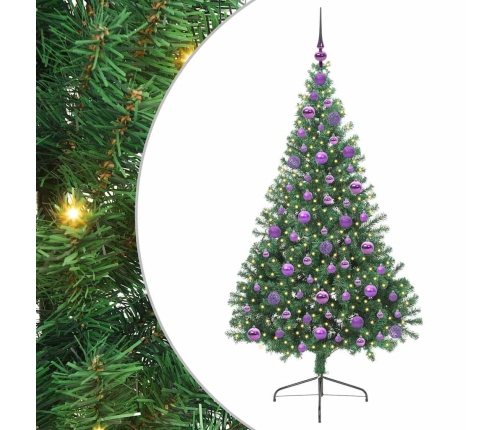 Mākslīgais Led Ziemassvētku Eglīte Su 300 Led Zaļa 180 Cm Pvc Vidaxl