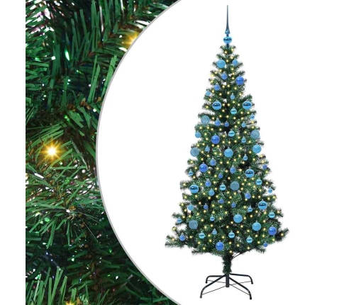 Mākslīgais Led Ziemassvētku Eglīte Su 300 Led Zaļa 180 Cm Pvc Vidaxl