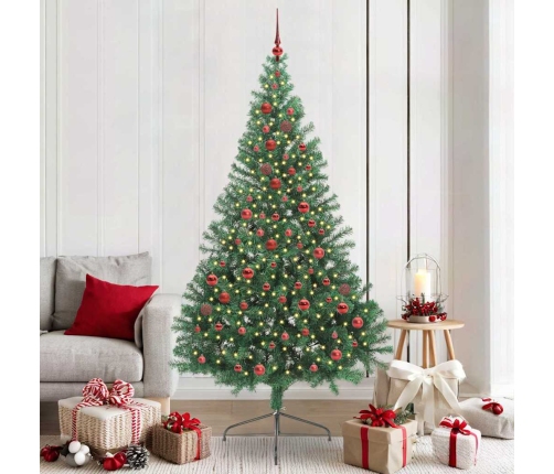 Mākslīgais Led Ziemassvētku Eglīte Su 300 Led Zaļa 210 Cm Pvc Vidaxl