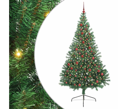 Mākslīgais Led Ziemassvētku Eglīte Su 300 Led Zaļa 210 Cm Pvc Vidaxl