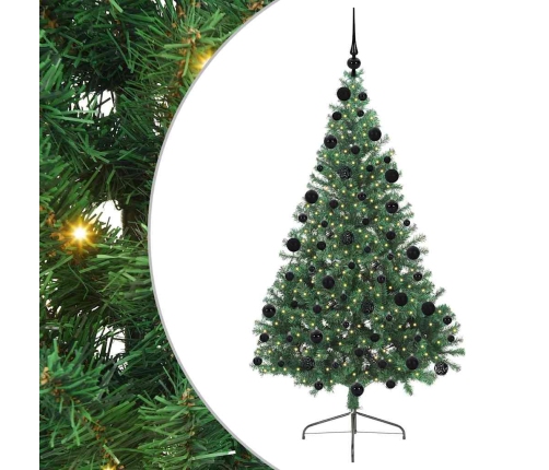 Mākslīgais Led Ziemassvētku Eglīte Su 300 Led Zaļa 210 Cm Pvc Vidaxl