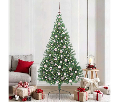 Mākslīgais Led Ziemassvētku Eglīte Su 300 Led Zaļa 210 Cm Pvc Vidaxl