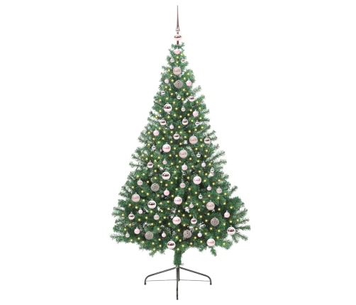 Mākslīgais Led Ziemassvētku Eglīte Su 300 Led Zaļa 210 Cm Pvc Vidaxl